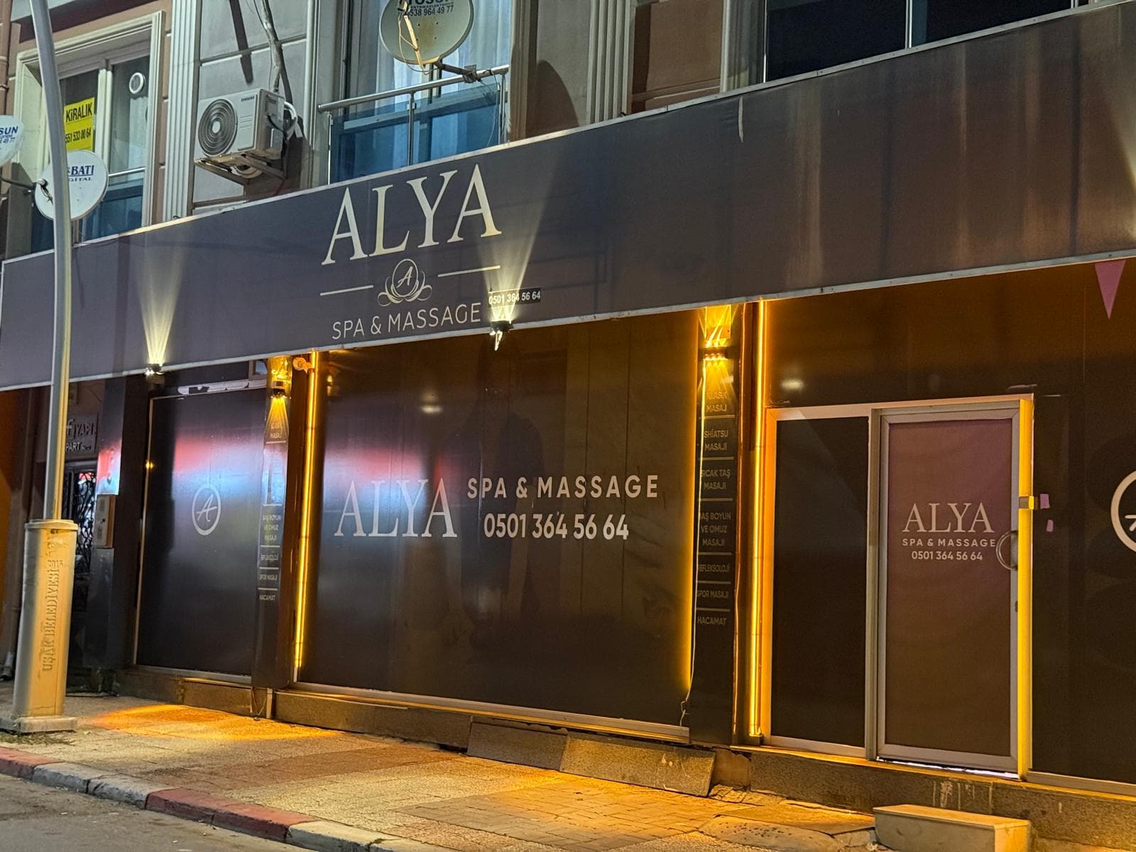 Alya Spa'nın Uşak'taki dış cephesi ve girişi